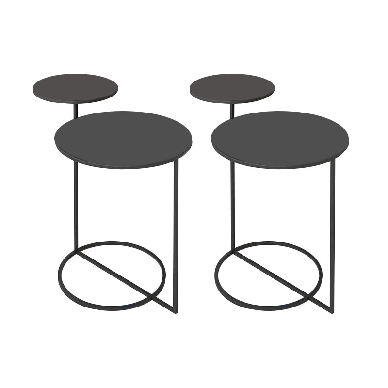 Tavolo da tavolo di accento in metallo contemporaneo comodino tavolo da notte di finitura antica