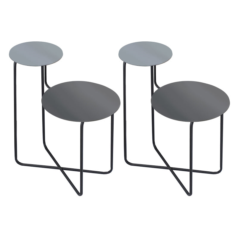 Tavolo da tavolo di accento in metallo contemporaneo comodino tavolo da notte di finitura antica