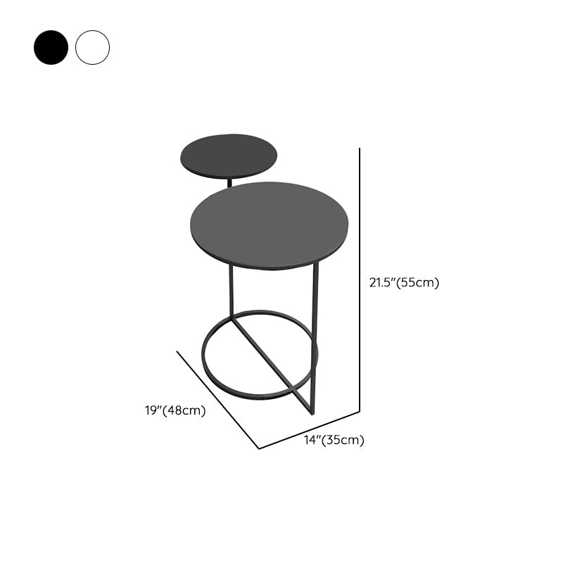 Tavolo da tavolo di accento in metallo contemporaneo comodino tavolo da notte di finitura antica