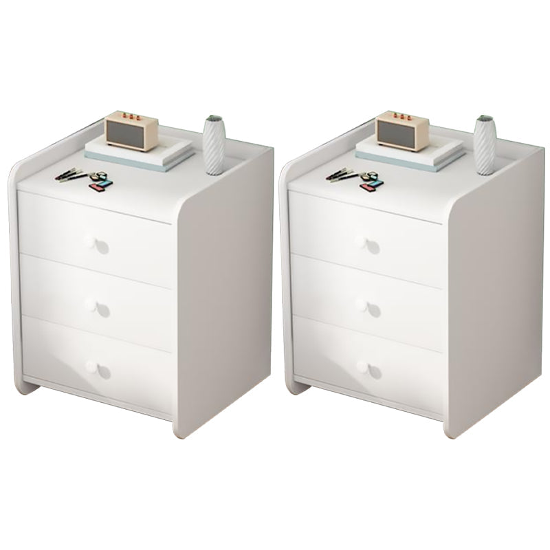 Comodino da tavolo da tavolo da tavolo notturno contemporaneo con 2/3 cassetti per camera da letto
