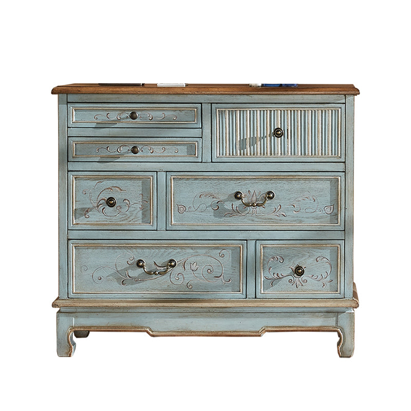 Coastal Storage Chest Dresser Solid Wood Dresser with 5/7 Drawers , 14.04 Inch W Clearhalo 'Bedroom Furniture' 'Dressers & Chests' 'dressers_chests' 'furn' 'furn_dressers_chests' 'Furniture' 7133919