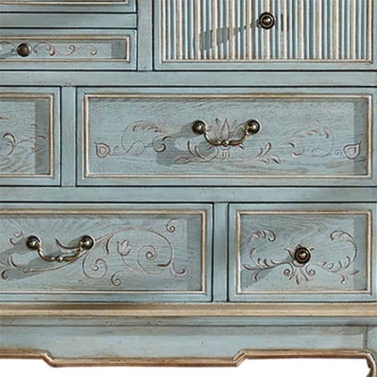 Coastal Storage Chest Dresser Solid Wood Dresser with 5/7 Drawers , 14.04 Inch W Clearhalo 'Bedroom Furniture' 'Dressers & Chests' 'dressers_chests' 'furn' 'furn_dressers_chests' 'Furniture' 7133920