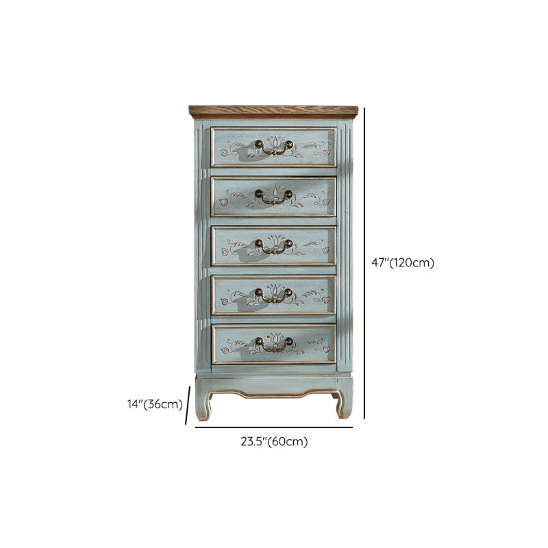 Coastal Storage Chest Dresser Solid Wood Dresser with 5/7 Drawers , 14.04 Inch W Clearhalo 'Bedroom Furniture' 'Dressers & Chests' 'dressers_chests' 'furn' 'furn_dressers_chests' 'Furniture' 7133926