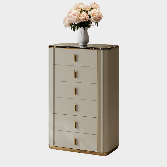 Classic Glam Storage Chest Dresser 5/4/6 Drawers Storage Chest , 17.55 Inch Width Khaki 6 Clearhalo 'Bedroom Furniture' 'Dressers & Chests' 'dressers_chests' 'furn' 'furn_dressers_chests' 'Furniture' 7133975