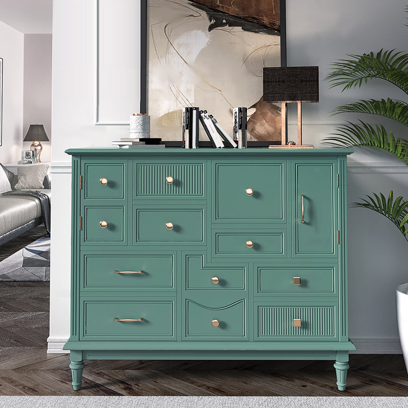 Cómoda tradicional de madera maciza con cajones, 14,04 pulgadas de ancho