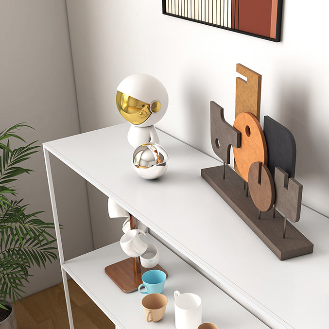 Tavolo da console in metallo moderno su ripiani di divano per soggiorno per soggiorno per soggiorno