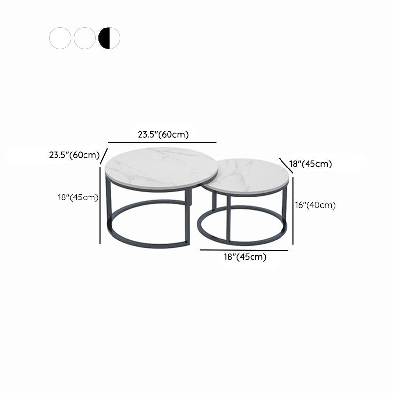 Frame Cocktail Table Slate Top Coffee or End Table with Storage Drawers