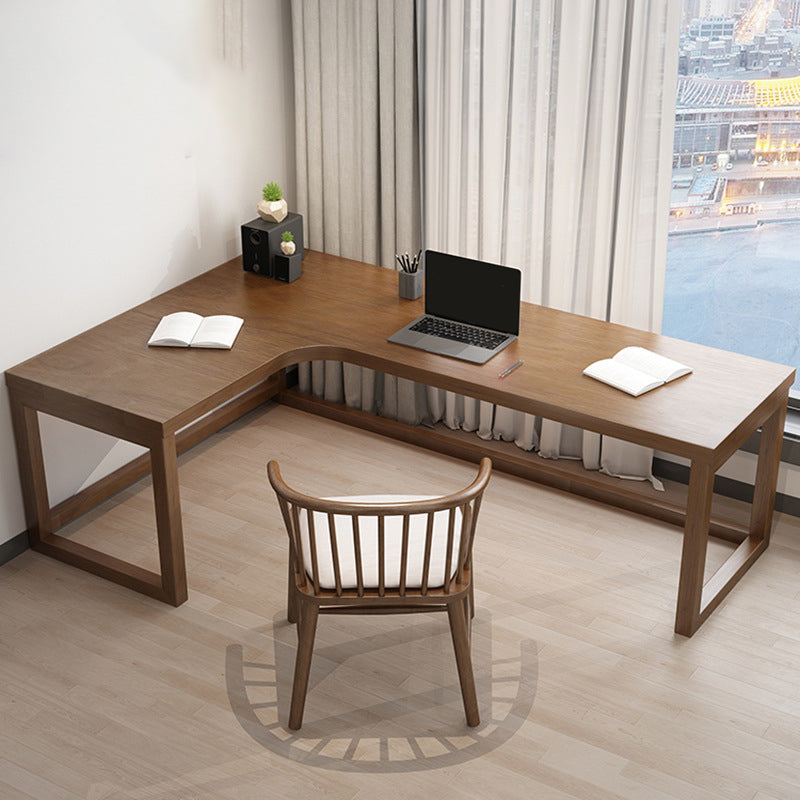 Modern Solid Wood Corner Writing Desk Sled Base 29.53-inch Tall Office Desk Clearhalo 'furn' 'furn_office_desk' 'Furniture' 'Office Desks' 'Office Furniture' 'office_desk' 7134470