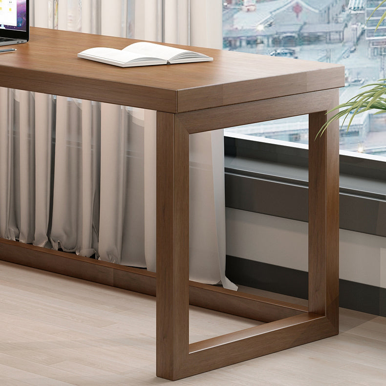 Modern Solid Wood Corner Writing Desk Sled Base 29.53-inch Tall Office Desk Clearhalo 'furn' 'furn_office_desk' 'Furniture' 'Office Desks' 'Office Furniture' 'office_desk' 7134478