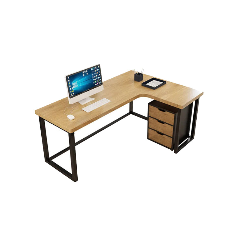Modern Solid Wood Writing Desk Sled Base 29.53" Tall Office Desk (Drawers not Included) Right Hand Return Clearhalo 'furn' 'furn_office_desk' 'Furniture' 'Office Desks' 'Office Furniture' 'office_desk' 7134528