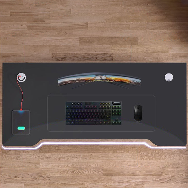 Contemporary Wooden Office Desk Sled Base 29.53-inch Tall Computer Desk Clearhalo 'furn' 'furn_office_desk' 'Furniture' 'Office Desks' 'Office Furniture' 'office_desk' 7134575