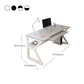 Contemporary Wooden Office Desk Sled Base 29.53-inch Tall Computer Desk Clearhalo 'furn' 'furn_office_desk' 'Furniture' 'Office Desks' 'Office Furniture' 'office_desk' 7134644