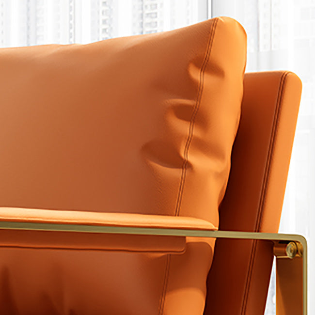 Modern 31.5" Wide Sewn Pillow Back Sponge Metal Frame Arm Chair Clearhalo 'Accent Chairs' 'accent_chairs' 'Chairs & Seating' 'furn' 'furn_accent_chairs' 'Furniture' 'Living Room Furniture' 7134659