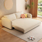 32" Wide Scandinavian Sofa Futon White Foldable Sleeper Sofa