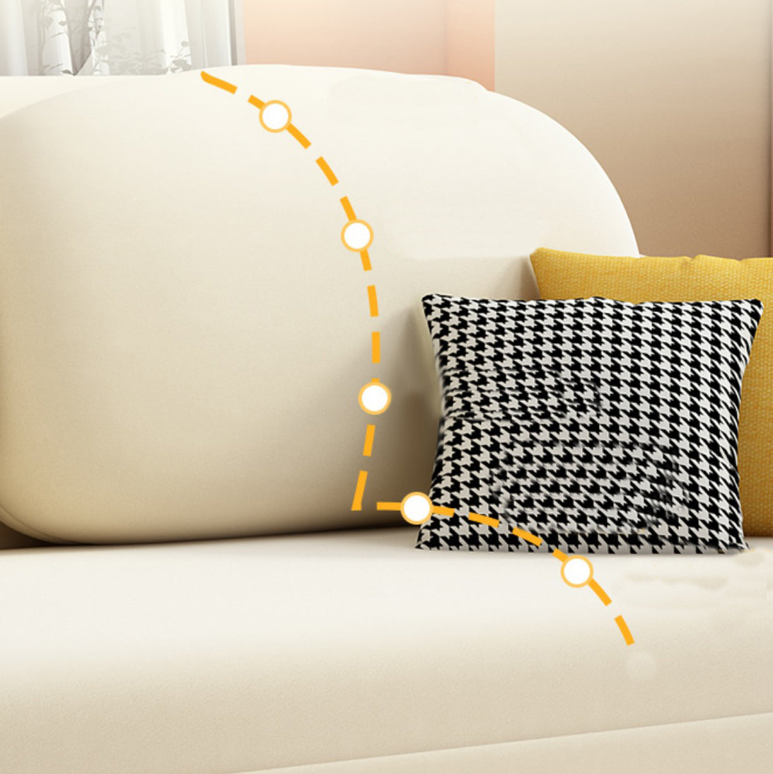 32 "divano scandinavo largo cuscino bianco futon incluso divano dormiente