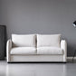 Contemporary Sleeper Sofa Fabric White Square Arms Pillow Back Upholstered Sofa Bed