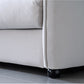 Contemporary Sleeper Sofa Fabric White Square Arms Pillow Back Upholstered Sofa Bed