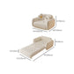 Sleepinavian Sleeper divano tessuto bianco con cuscino di stoccaggio posteriore braccia quadrata