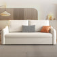 Contemporary Sleeper Sofa Stainless Steel Upholstered Pillow Back Futon Sofa Bed