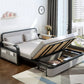 Sofa contemporain de 30 "de large oreiller gris futon inclus canapé-lit de rangement