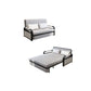 Sofa contemporain de 30 "de large oreiller gris futon inclus canapé-lit de rangement