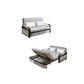 Sofa contemporain de 30 "de large oreiller gris futon inclus canapé-lit de rangement