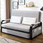 Sofa contemporain de 30 "de large oreiller gris futon inclus canapé-lit de rangement