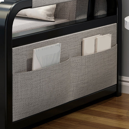 Sofa contemporain de 30 "de large oreiller gris futon inclus canapé-lit de rangement