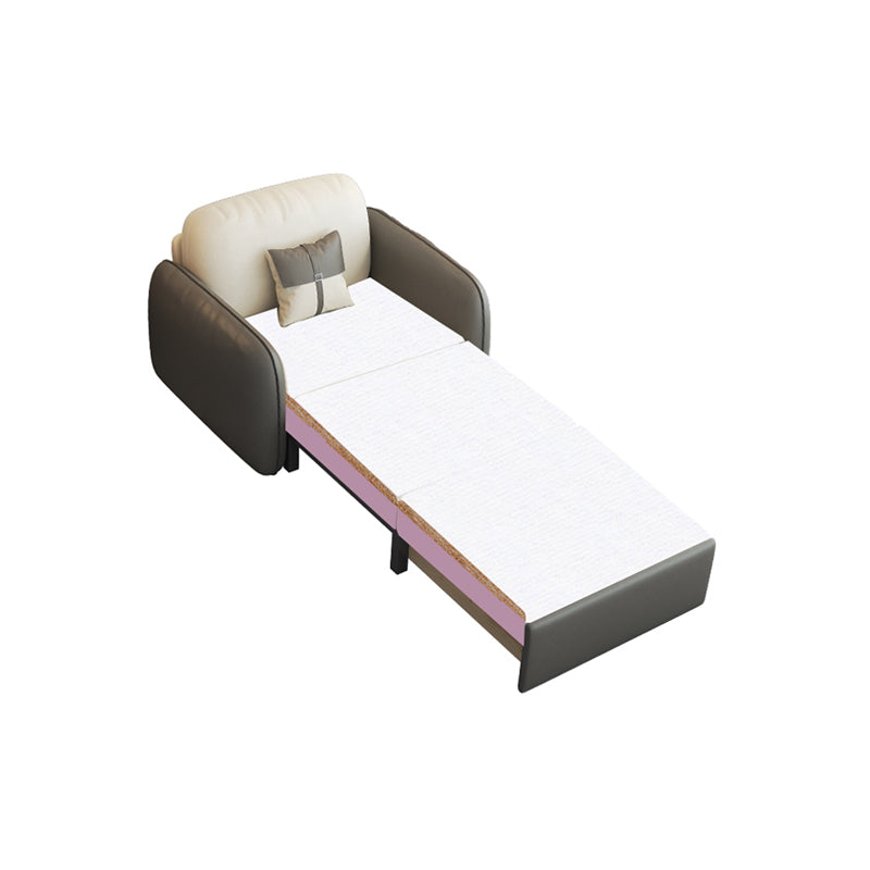 32" Wide Contemporary Sleeper Sofa Futon Faux Leather Sleeper Sofa Storage Not Included Coir Clearhalo 'furn' 'furn_futons' 'Furniture' 'Futons & Daybeds' 'Futons' 'Living Room Furniture' 7134946