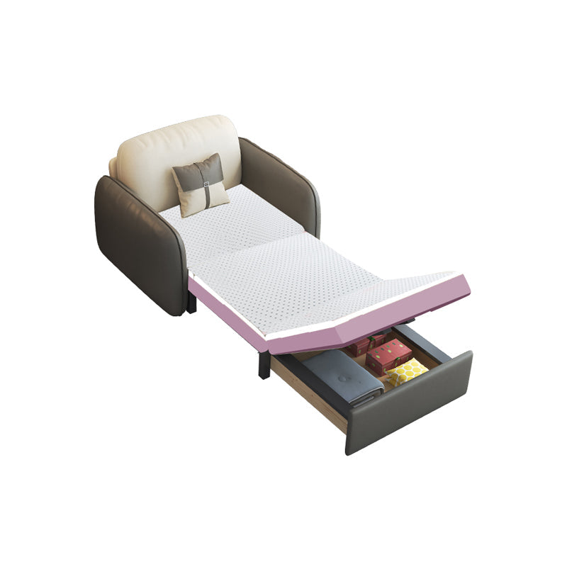 32" Wide Contemporary Sleeper Sofa Futon Faux Leather Sleeper Sofa Storage Included Latex Clearhalo 'furn' 'furn_futons' 'Furniture' 'Futons & Daybeds' 'Futons' 'Living Room Furniture' 7134948