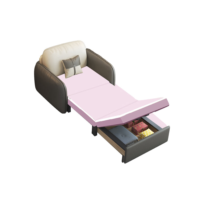 32" Wide Contemporary Sleeper Sofa Futon Faux Leather Sleeper Sofa Storage Included Sponge Clearhalo 'furn' 'furn_futons' 'Furniture' 'Futons & Daybeds' 'Futons' 'Living Room Furniture' 7134950