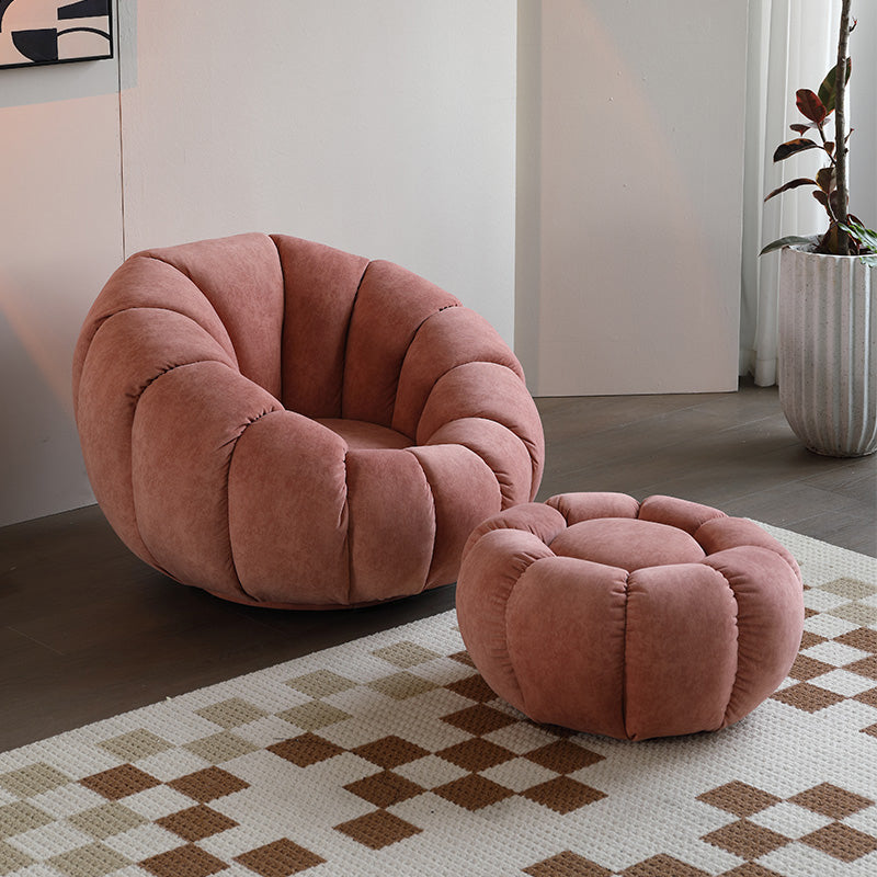 Cuscino cucito posteriore sedia papasan braccia inclinata imbottita con girevole