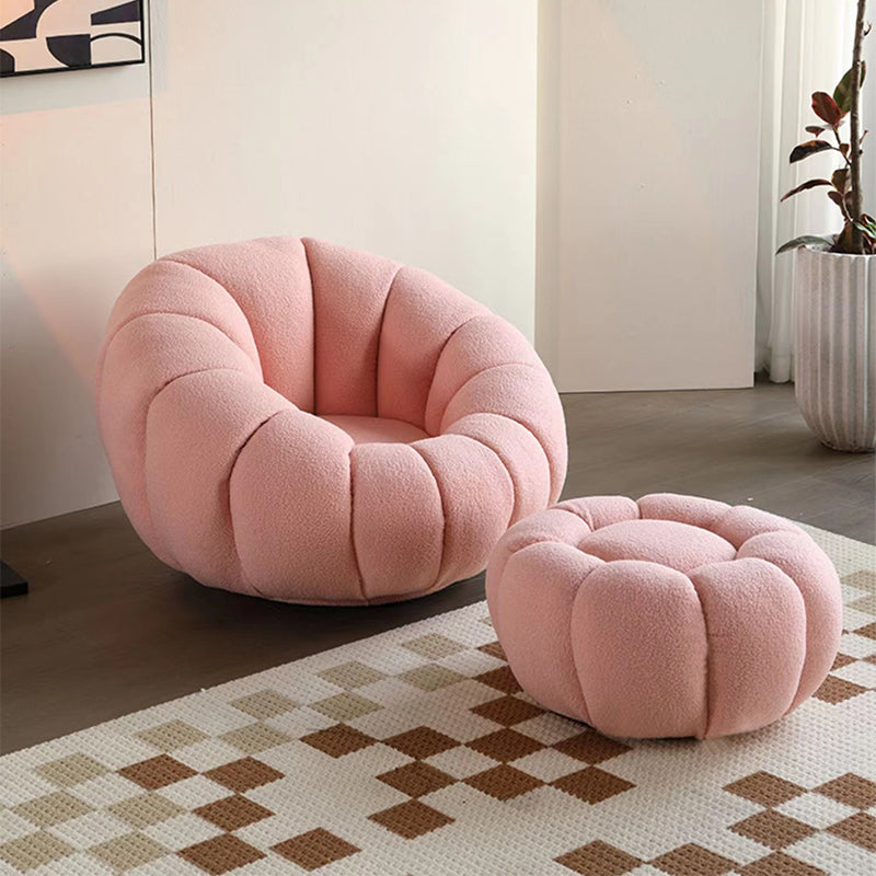 Cuscino cucito posteriore sedia papasan braccia inclinata imbottita con girevole