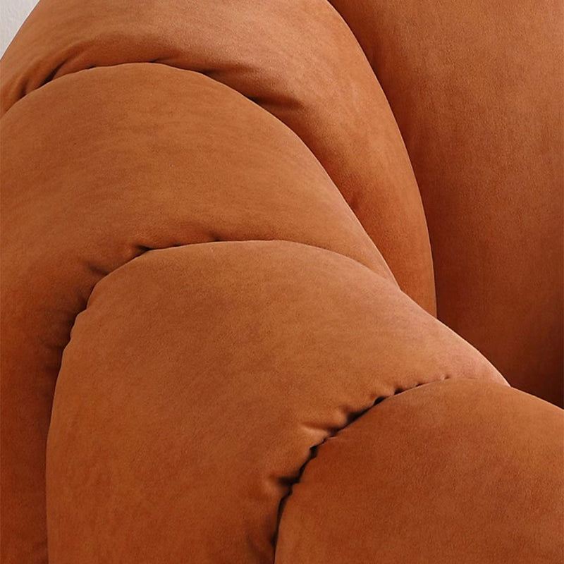 Cuscino cucito posteriore sedia papasan braccia inclinata imbottita con girevole