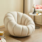 Sewn Pillow Back Papasan Chair Upholstered Sloped Arms with Swivel