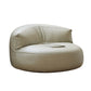 Modern Fixed Back Chair Solid Color Faux Leather Armless Chair