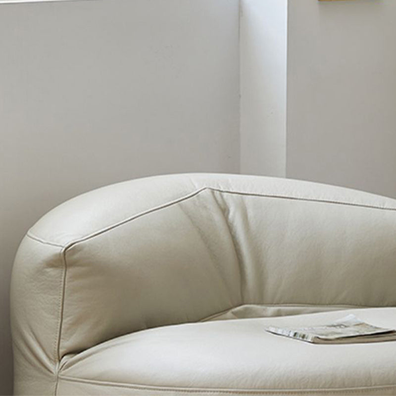 Sedia posteriore fissa moderna sedia a bracciole senza braccio in pelle solida