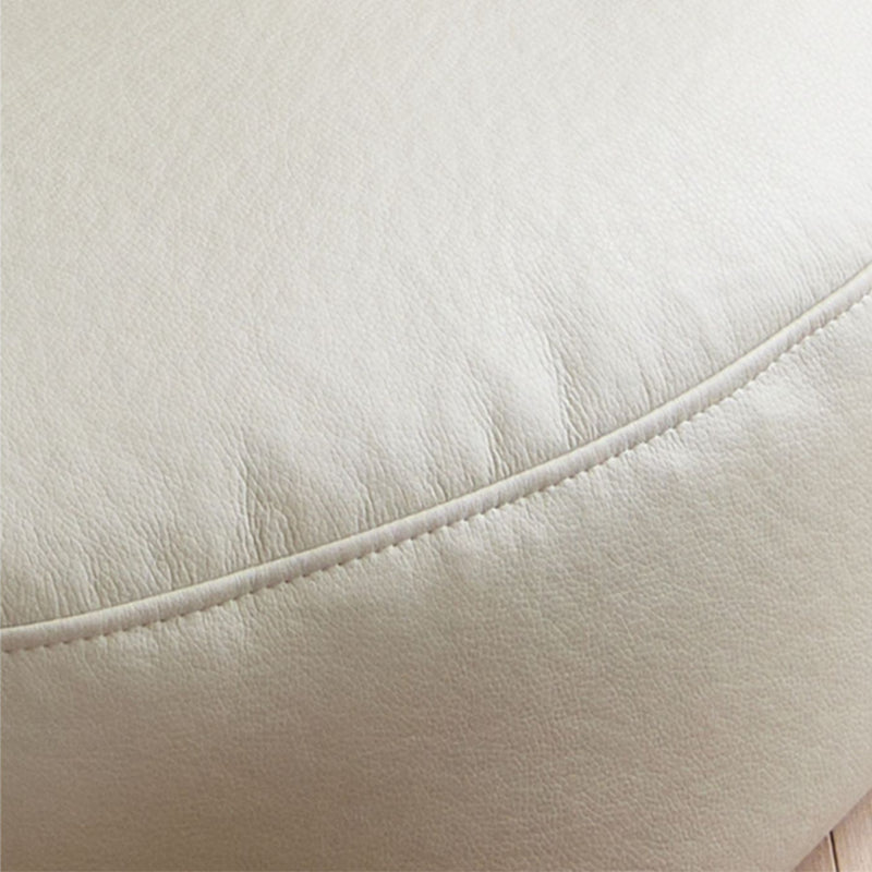 Modern Fixed Back Chair Solid Color Faux Leather Armless Chair