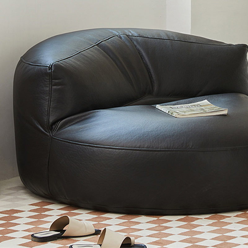 Sedia posteriore fissa moderna sedia a bracciole senza braccio in pelle solida