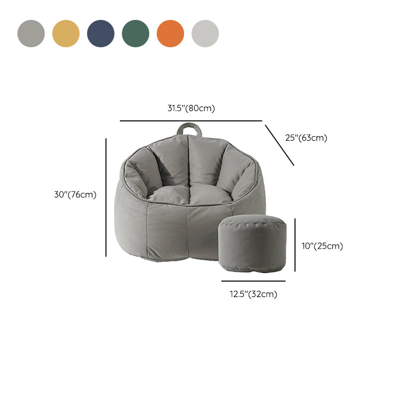 Modern Sewn Pillow Back Chair Faux Leather Sloped Arms Chair