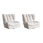 Contemporary Tufted Back Arm Chair Solid Color Armless Chair Off-White 2 Piece Set Clearhalo 'Accent Chairs' 'accent_chairs' 'Chairs & Seating' 'furn' 'furn_accent_chairs' 'Furniture' 'Living Room Furniture' 7135232