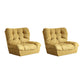 Contemporary Tufted Back Arm Chair Solid Color Armless Chair Yellow 2 Piece Set Clearhalo 'Accent Chairs' 'accent_chairs' 'Chairs & Seating' 'furn' 'furn_accent_chairs' 'Furniture' 'Living Room Furniture' 7135234