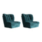 Contemporary Tufted Back Arm Chair Solid Color Armless Chair Navy 2 Piece Set Clearhalo 'Accent Chairs' 'accent_chairs' 'Chairs & Seating' 'furn' 'furn_accent_chairs' 'Furniture' 'Living Room Furniture' 7135238