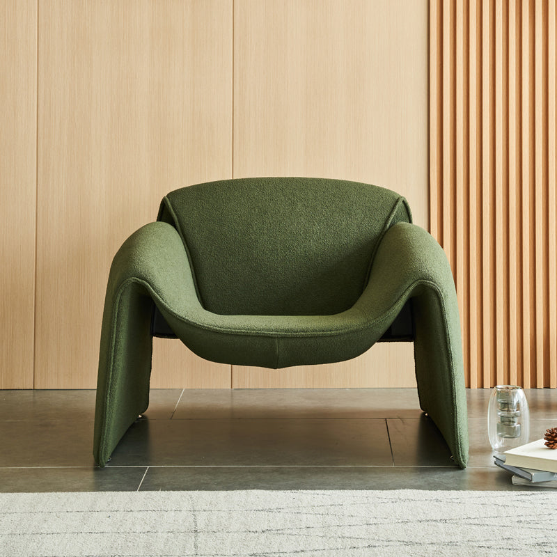 Contemporary 31.49 "sedia a spugna di spugna fissata di colore solido.