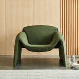 Contemporary 31.49 "sedia a spugna di spugna fissata di colore solido.