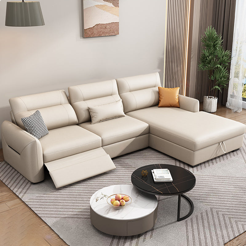 Benda quadrata di divano di divano futon scandinavo con cuscino di portata in pelle