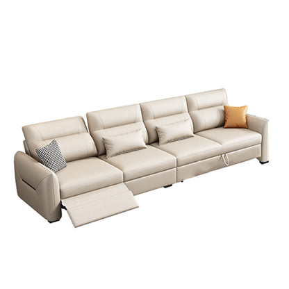 Benda quadrata di divano di divano futon scandinavo con cuscino di portata in pelle