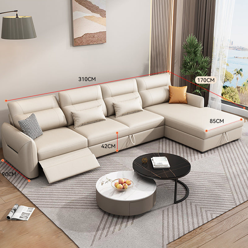 Benda quadrata di divano di divano futon scandinavo con cuscino di portata in pelle