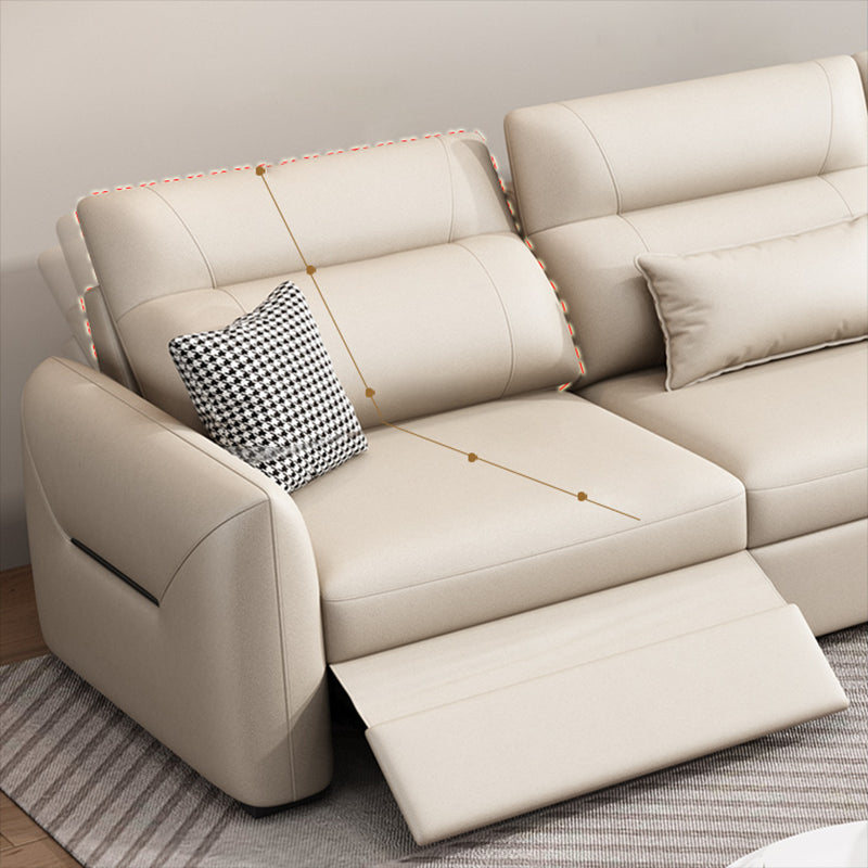 Benda quadrata di divano di divano futon scandinavo con cuscino di portata in pelle