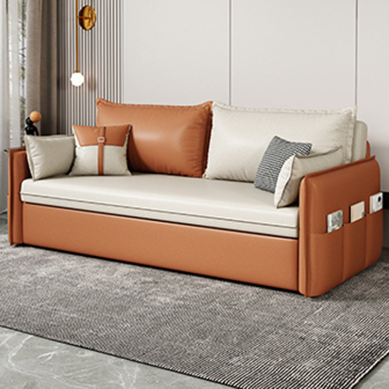 32 "" de large canapé-lit scandinave futon futon en cuir canier